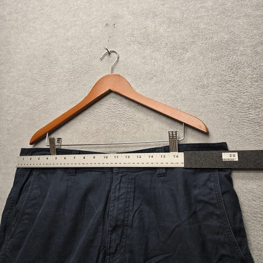 John Varvatos Men Shorts 36 Navy Chino Button 7